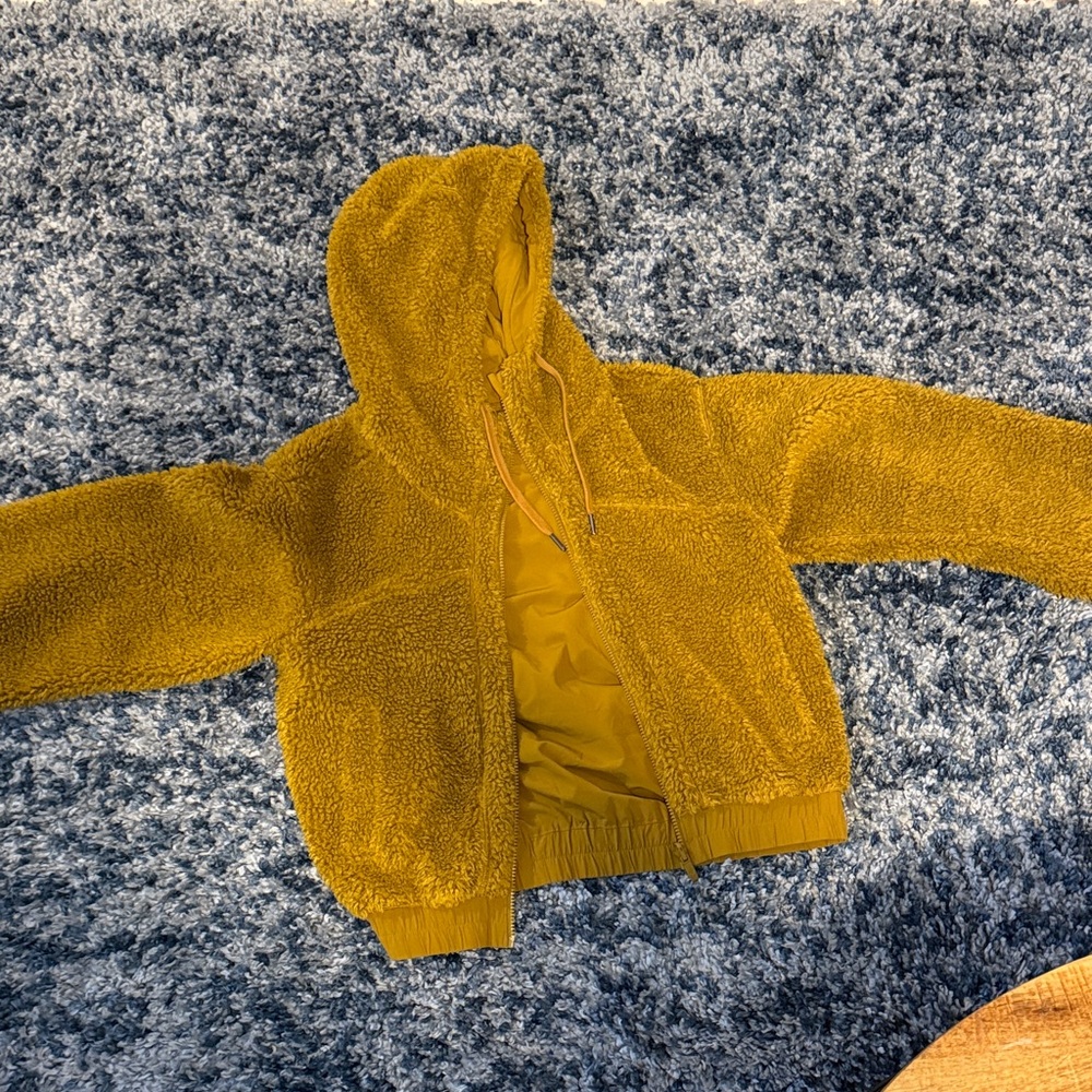lululemon Cozy Mustard Yellow Sherpa Teddy Jacket